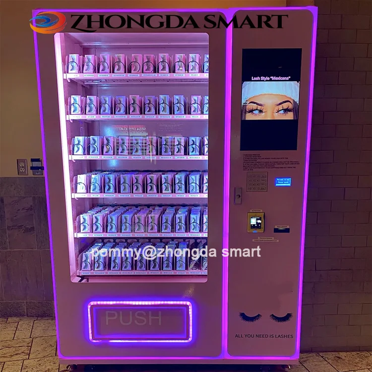 ZhongDa Cheap Smart High Tech Custom pink Vending Machine With Wifi Digital Touch Screen