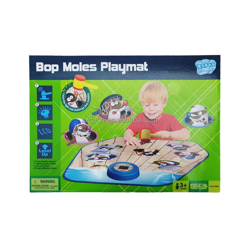 2024 Electronic Non-Stop Hit Mole Bop Whack A Mole Keyboard Mat Musical Educational Toy Interesting Gift for Boys and Girls