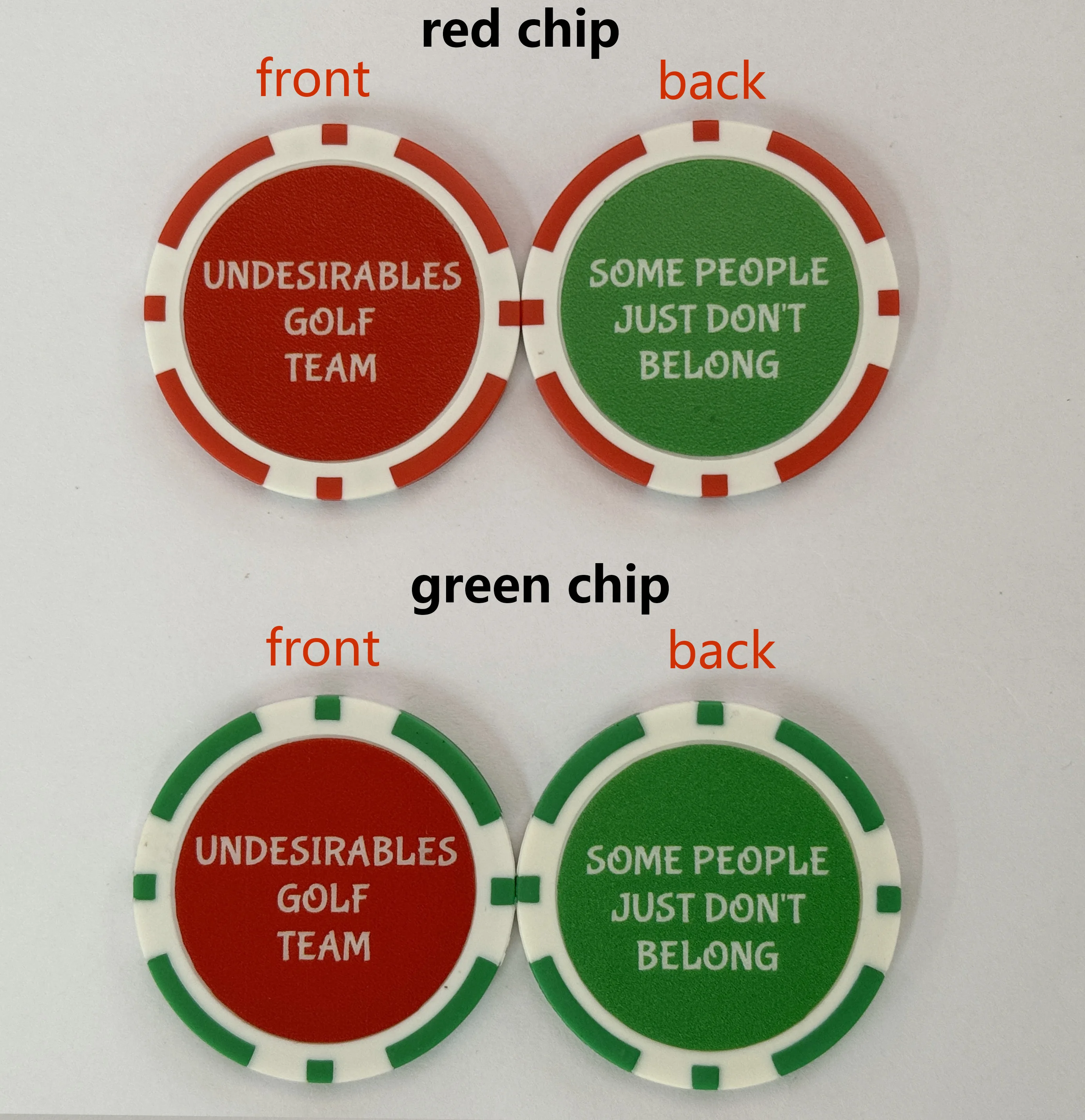 Wholesale Sublimation Custom Golf Poker Coin Chips Casino Personalized Design Logo High Quality Poker Chip