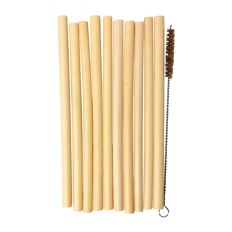 Free samples eco friendly natural bamboo straw reusable bamboo straw organic wholesale straws reusable set for drinking