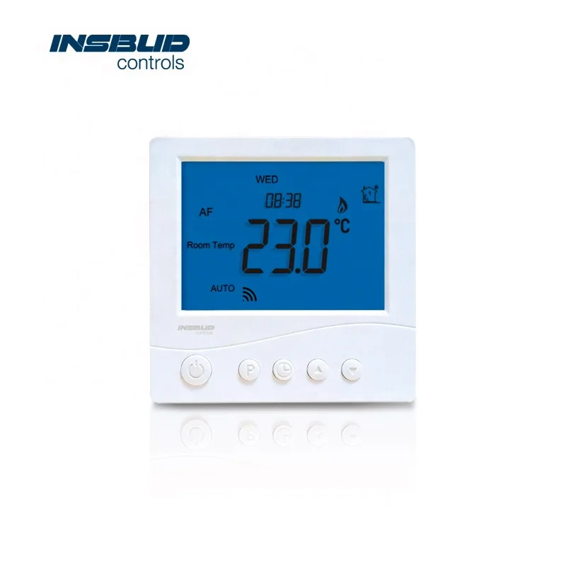 LCD Screen WIFI room thermostat with buttons wireless for floor heating