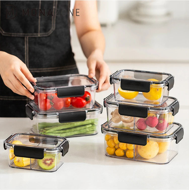 
MONAZONE Food-grade Refrigerator Storage Box Portable Lunch Box Fruit Frozen Sealed Box 