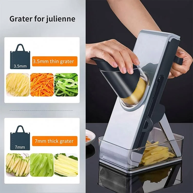 Kitchen Gadgets Safe Slice Mandoline Slicer Kitchen Plastic Multi-slicer Vegetable Cutter Mandoline Slicer