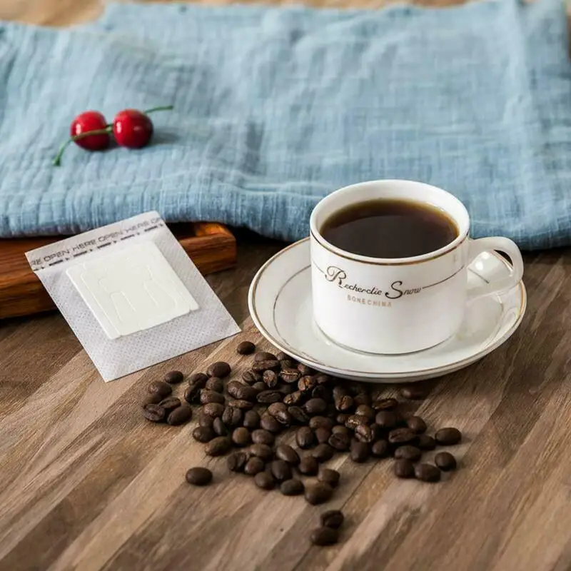 Customized Disposable Single Serve Empty Tea Packaging Sachet Paper Box Portable Hanging Ear Coffee Drip Filter Bag