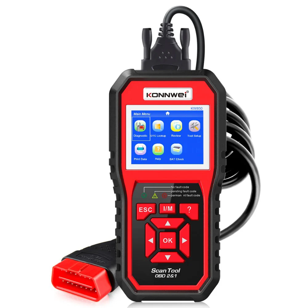  Диагностический сканер KONNWEI KW850 автомобильный диагностический obd2 для автомобилей 12