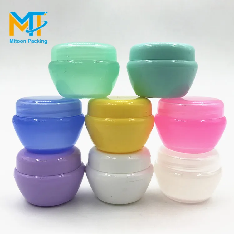 2021 new design color Mushroom shape plastic cream jar 5g