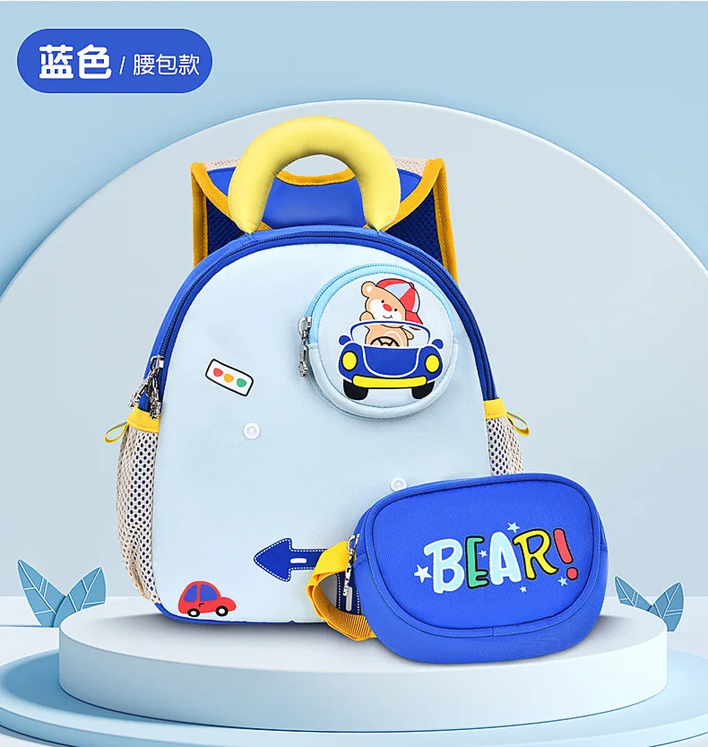 Custom New Kindergarten kids Children schoolbag for boys girls aged 3-6 cartoon cute animal backpack school bag for kids 2023