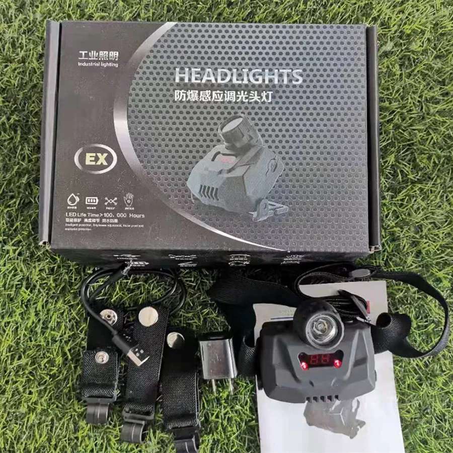 Factory price  Recyclable PVC headlamp flashlight headlamp led rechargeable