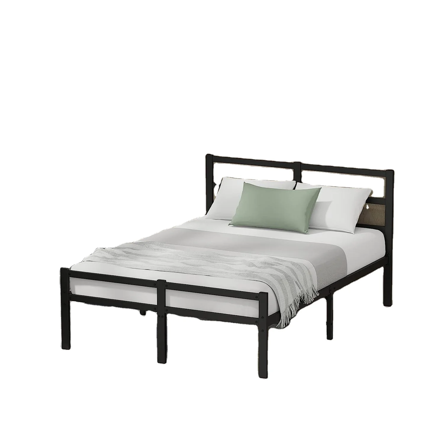 Professional Manufacture Durable Manufacturers Sell Metal Bed Frame Type Platform Bedroom Furniture Bed King-Size Twin Bed