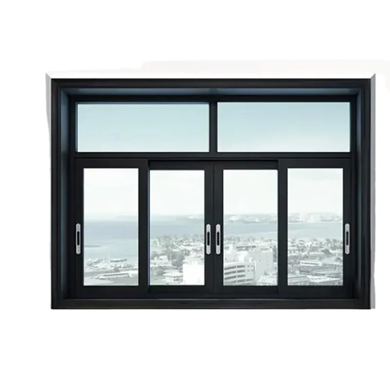 Simple Design 3C Tempered Glass Windows Aluminum Sliding Window For Villa