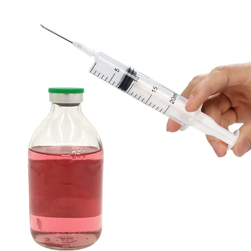 Disposable hand syringe veterinary injection gun for poultry antibiotic injection