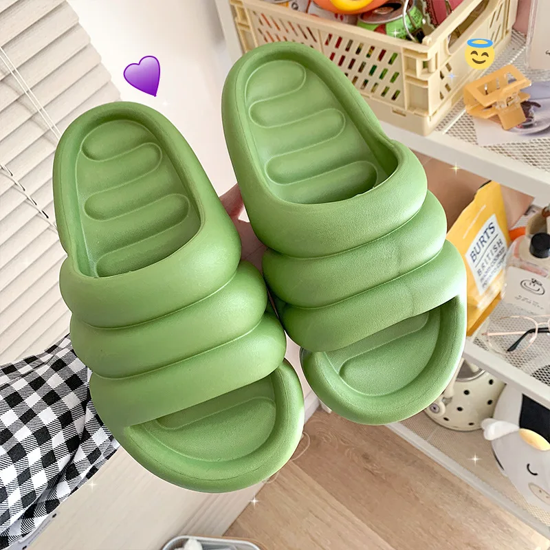 Summer Home Custom Logo Pattern Unisex Anti-Slip Black Plain Female  Eva Slides Slippers