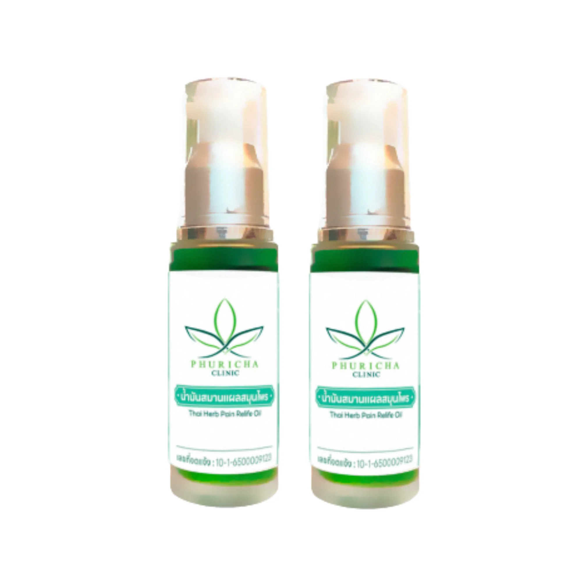 Herbal Pain Relief 100% Natural 30ml Thai Herbs Pain Relief Massage Oil Green with Menthol Eucalyptus Scent from Thailand