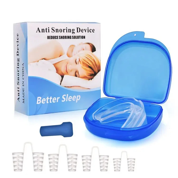 Anti-Snoring Mouthpiece Helps Stop Snoring The Original Anti-Snoring Solution Night Sleep Aid Bruxism Mouthpiece Mouth Guard Set