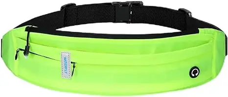 WATERFLY Running Belt Fanny Pack: Runner Marathon Jogging Waist Pack Sport Workout Exercise Fitness Phone Holder Belt for Men Wo