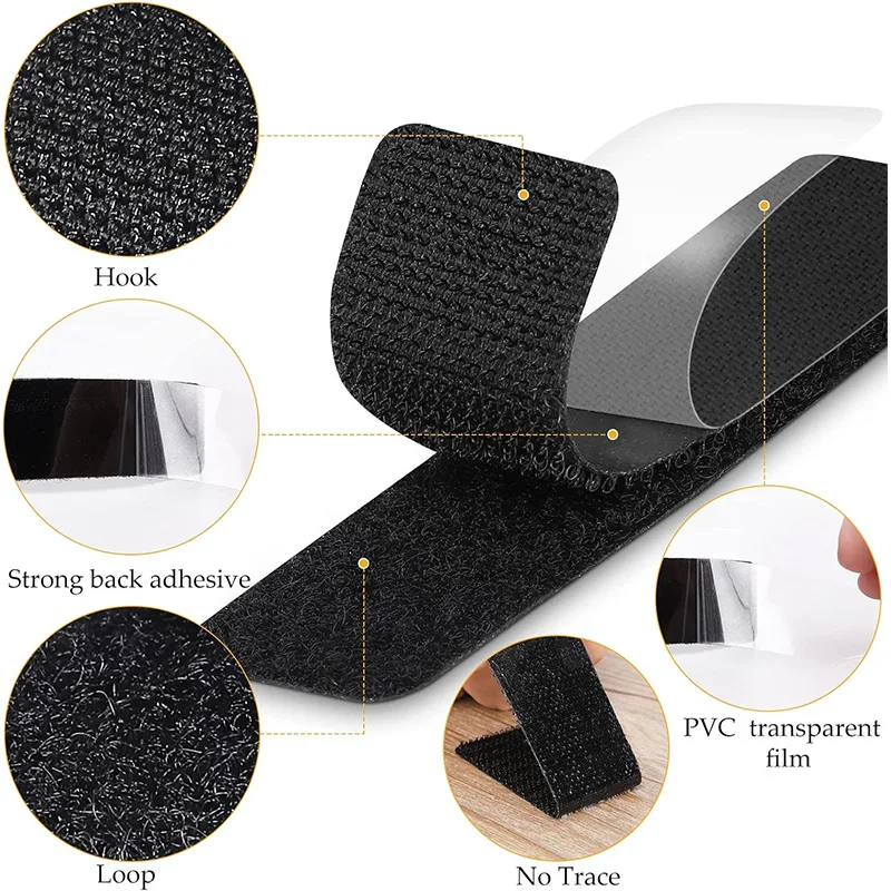 24 sets 1X4 Inch Heavy Duty Hook and Loop Strips with Adhesive Strong Back Adhesive Fastener Mounting Tape for Home Office