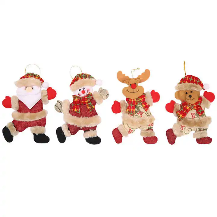 Hot Sale Christmas Window Decoration Tree Accessories Doll Dancing Snowman Deer Bear Hanging Christmas Tree
