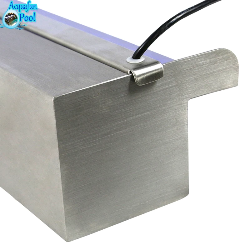 Garden wall fountain LED light stainless steel waterfall