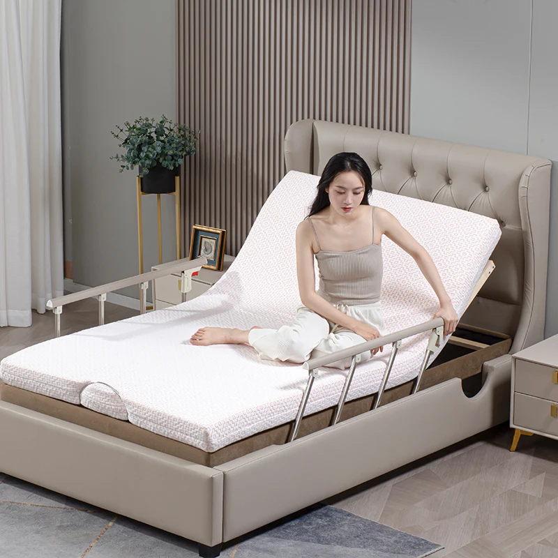 Slat Wooden Electric Adjustable Bed with Frame