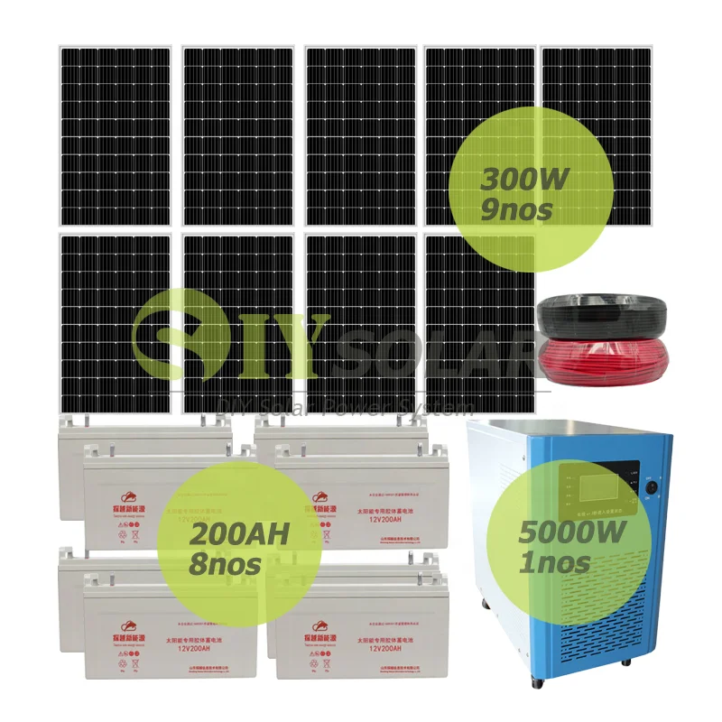 5 кВт Встроенная солнечная энергетическая система, комплект солнечных домов на колесах с инвертором литиевой батареи, контроллер заряда для дома