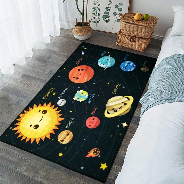 JACKSON Educational Cute Rubber Bottom Play Mat for Kids