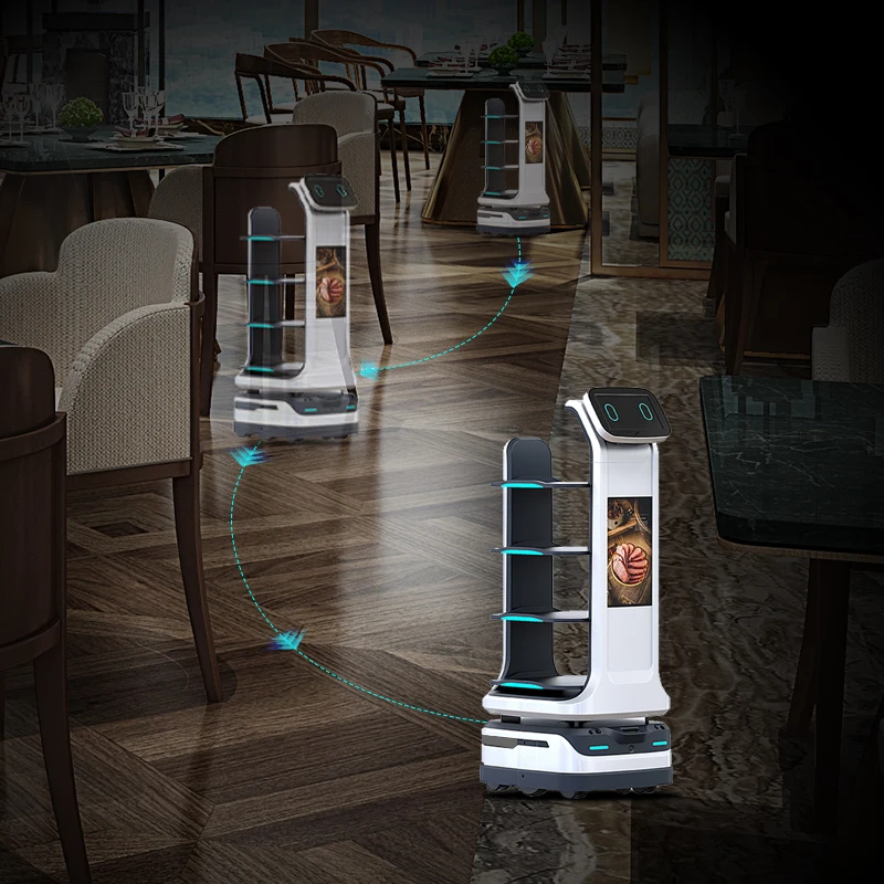 Catering Hotel Serving Food Waiter Human Restaurant Service Delivery Humanoid Delivery Robot