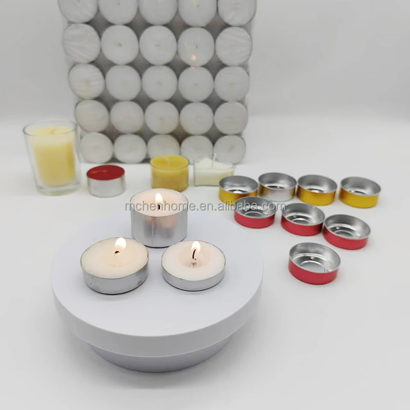 Factory Direct Selling Paraffin Wax 4 hours burning Unscented White Tealight Candles For Germany Home Market