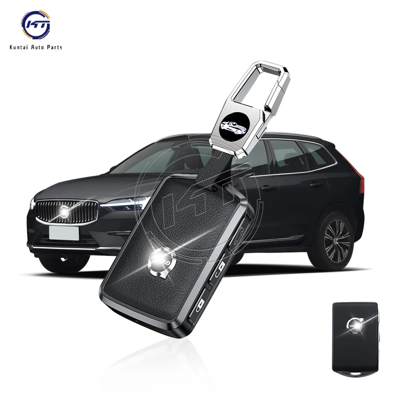 Чехол для автомобильного ключа из натуральной кожи для Volvo XC40 XC60 S90 XC90 V90