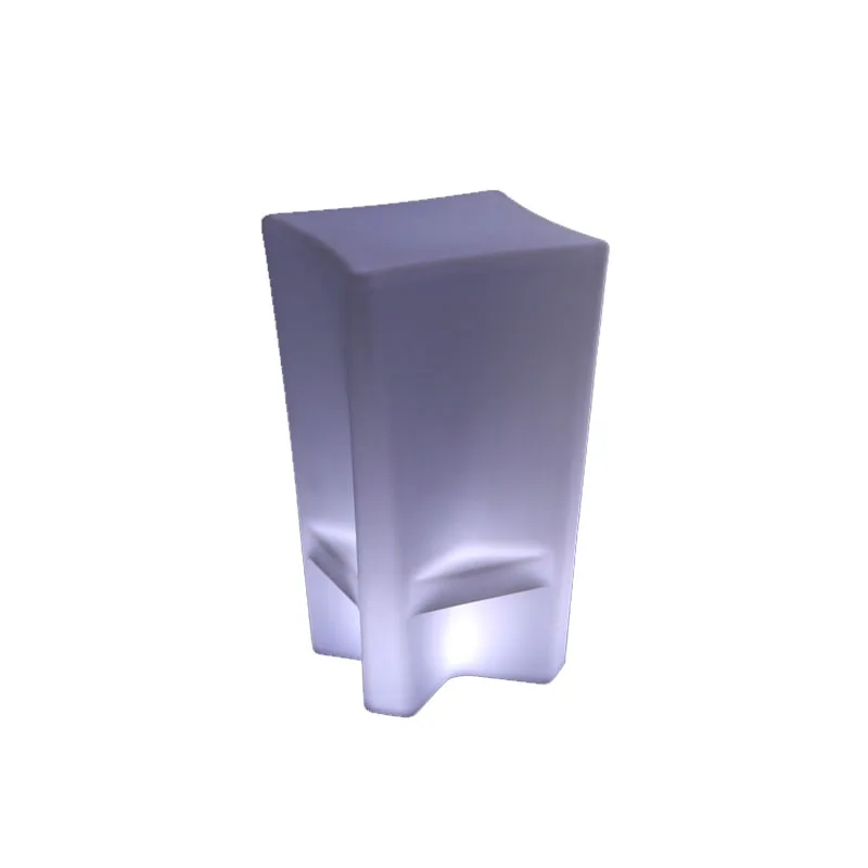 
Modern Led illuminated Bar Chair seat waterproof Plastic LED light up Bar stool with remote control for event use 