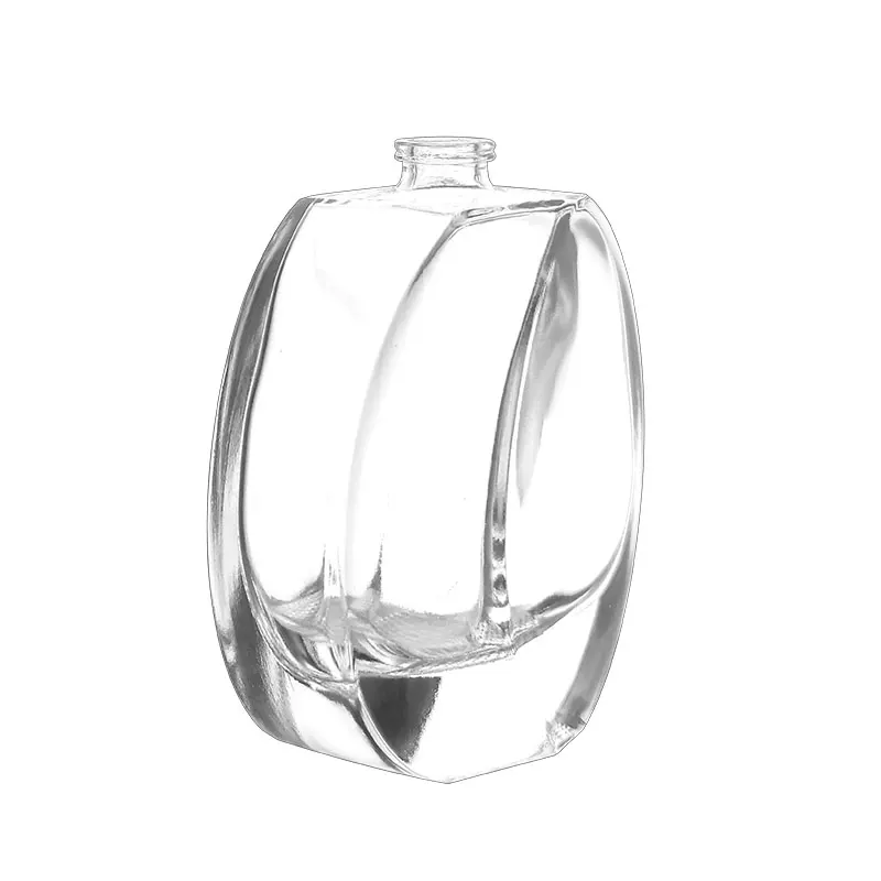 50ml 100ml Vintage Oval Shape Glass Perfume Bottle with Electroplating Gold Caps Crystal Glass Atomizer