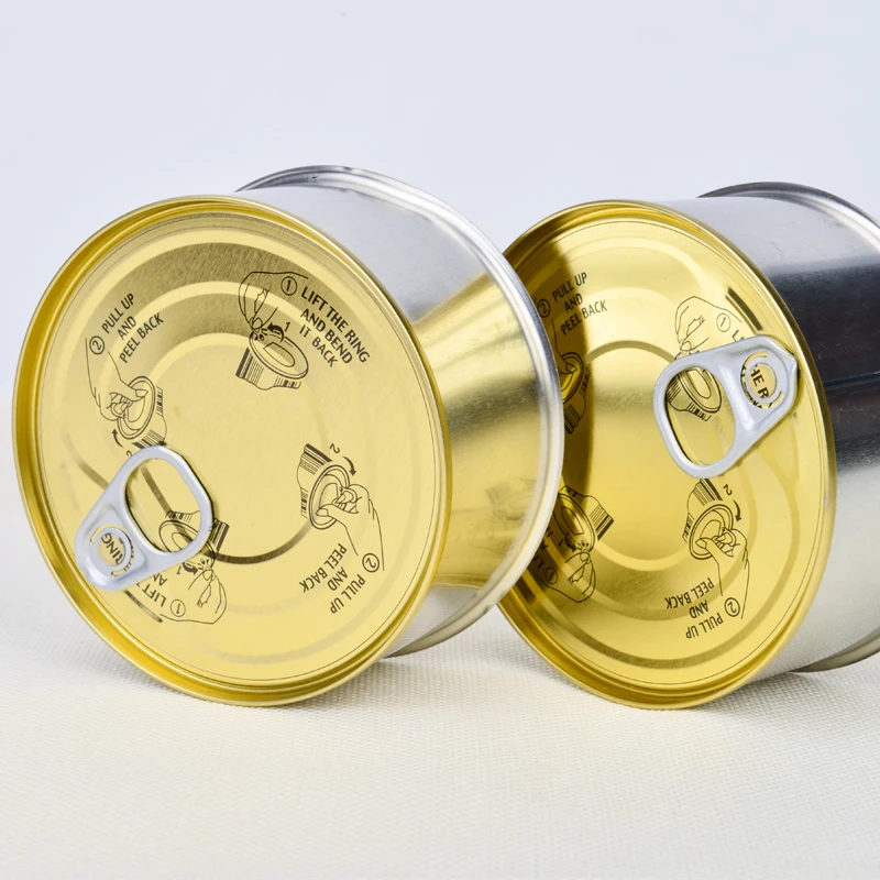 Factory Wholesale Customized Fresh and Safe Tinplate Metal Cans for Seafood Storage Solution