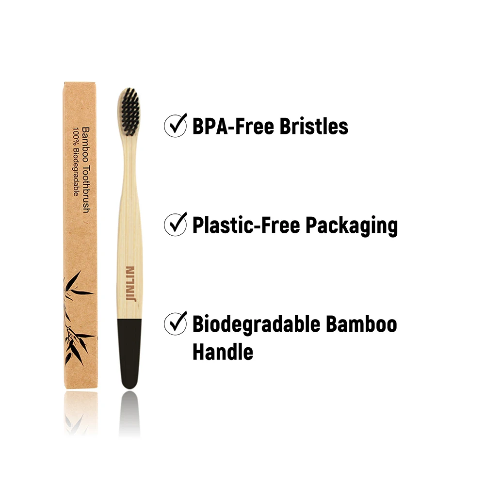 Eco Friendly Adult Children Bamboo Tooth Brush Production Line Cheap Teeth Whitening Toothbrush With Charcoal Bristle