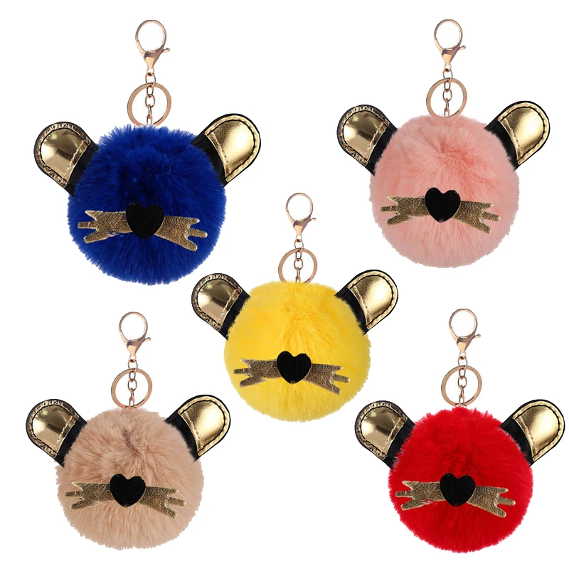 Новое поступление; Обувь на платформе из искусственного кроличьего меха; Сапоги из искусственной кожи с украшением в виде кошачьих ушек помпон брелок мяч кошка кулон брелок для ключей