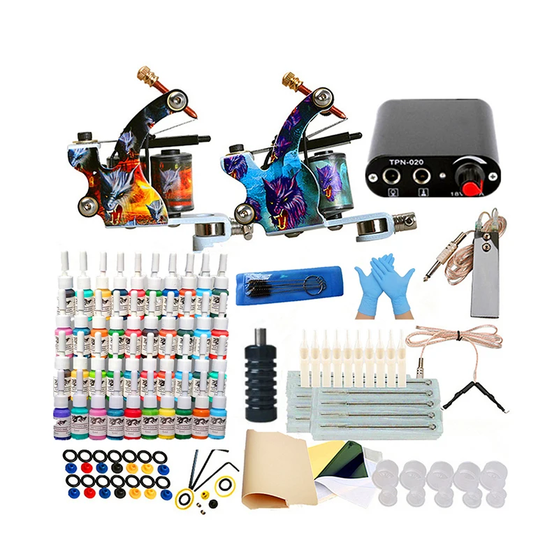 Hot Sale High Quality Tattoo Machine Gun Full Set Professional Complete Kit Tattoo Pro