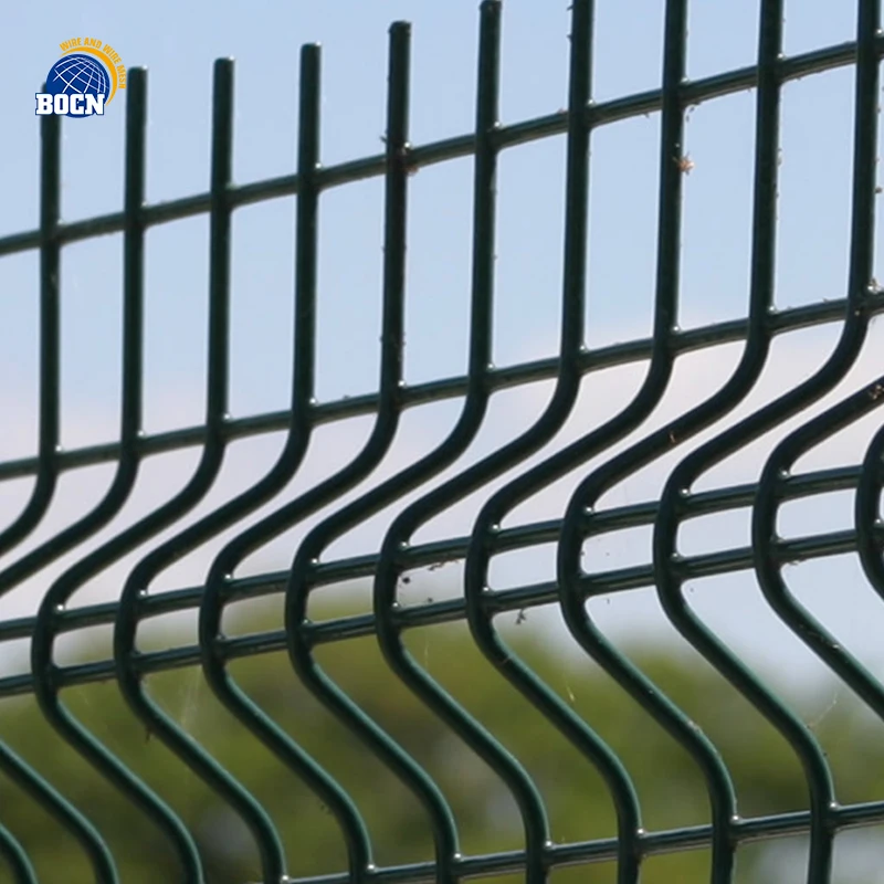 Wholesale security welded galvanized pvc coated curved wrought iron fence panel 3d curved fence for garden