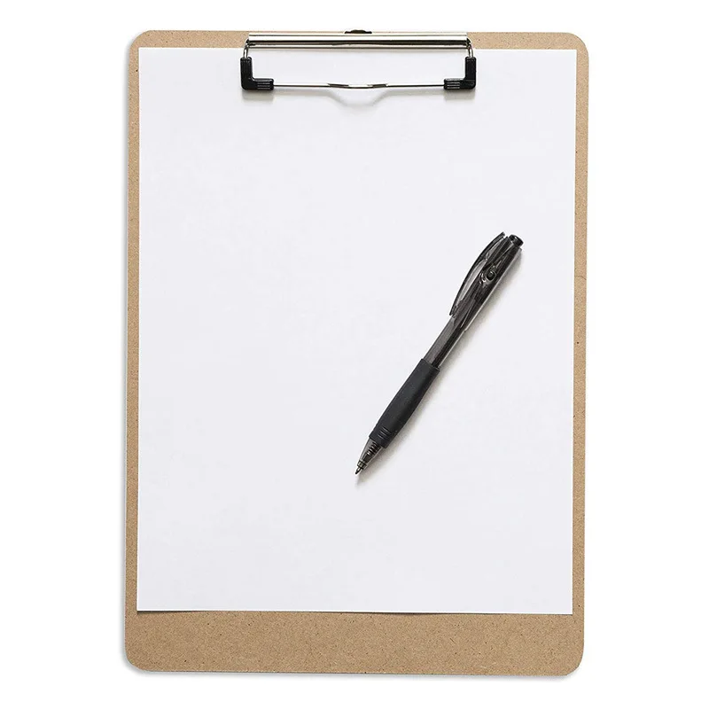 Custom logo Wooden A4 A5 Clipboard Standard Clip Board Wood Writing Boards Clip Folder