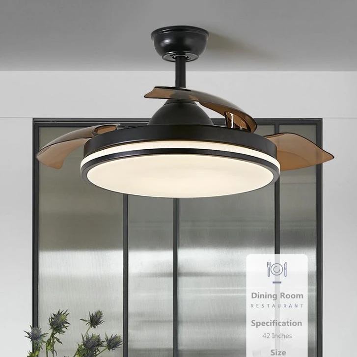 36 inch Wholesale ceiling fan for hidden blades with led light