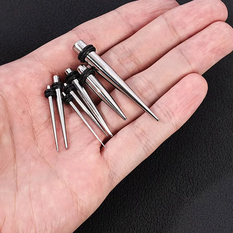 Ear Gauge Stretching Kit Stainless Steel Tapers and Plugs Earrings Piercing Set 36 Pieces 14G-00G