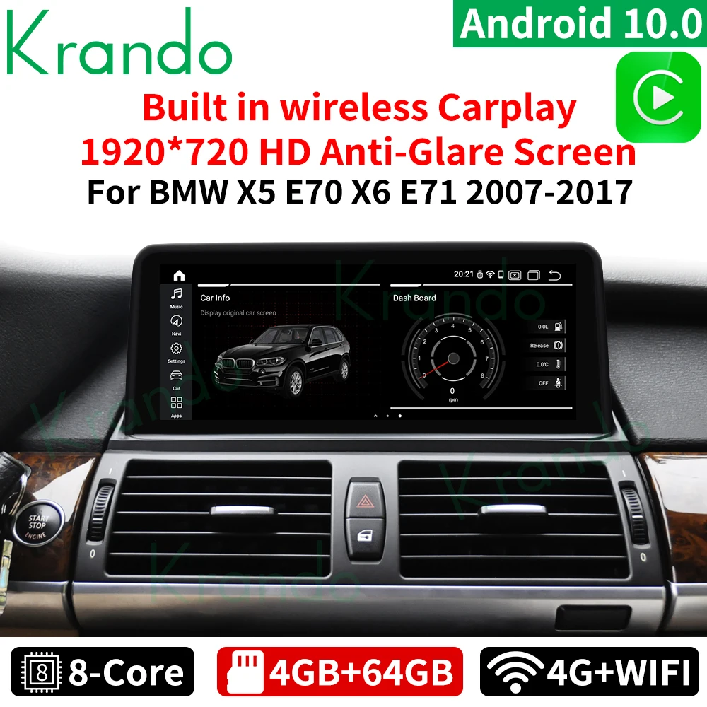 Автомобильный навигатор для BMW X5 E70/X6 E71 F15 11 0-128 CIC CCC NBT Android 10 25 6G 2007G 2017 ' мультимедийный беспроводной