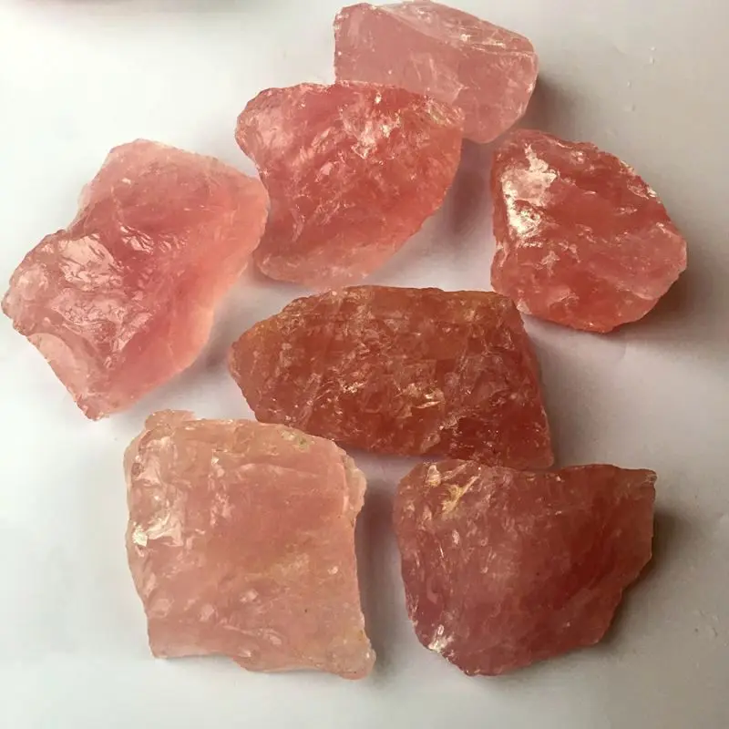 wholesale natural raw rose pink crystal Stone rough rose Quartz healing stones