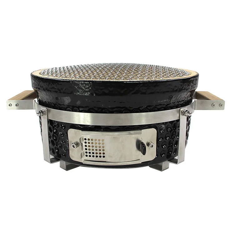 TOPQ Hibachi Kamado Grill  Ceramic BBQ Japanese Tabletop Round