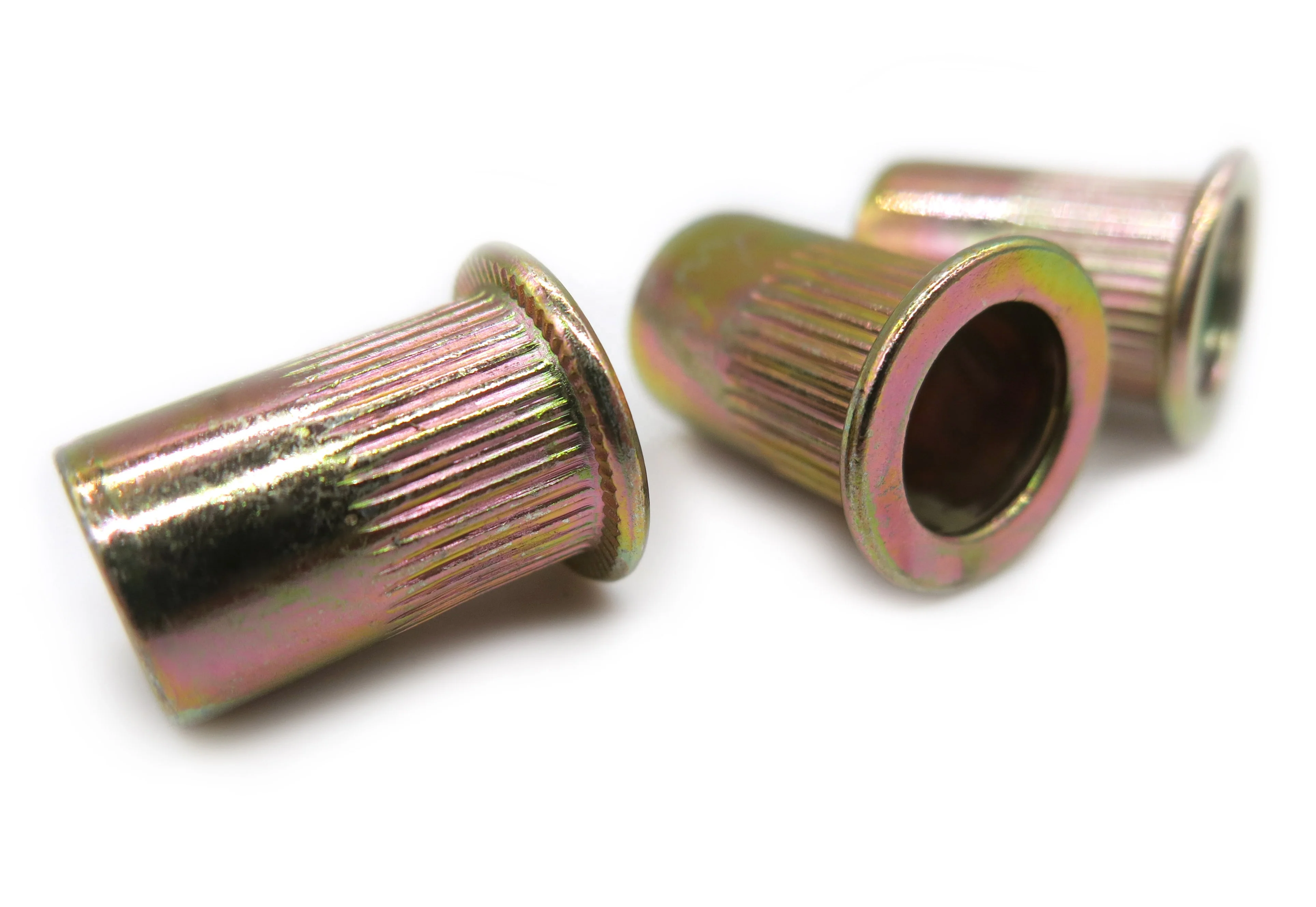 Made in china Stainless Steel SUS304 Carbon Steel Zinc Plated Rivet Nuts Flat Round Head Pull Rivet Nuts With Knurled Body