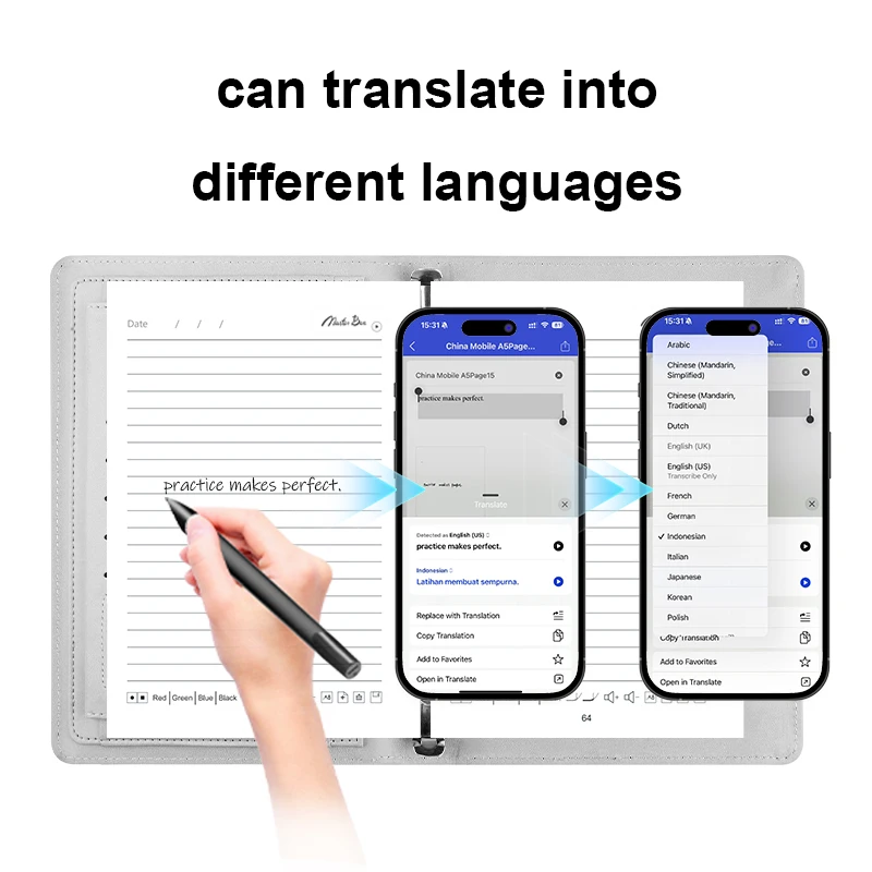 Factory Direct Multifunctional Notepad Drawing  Writing  Multilanguage Translation Drawing Generation Effects Smart Notebook