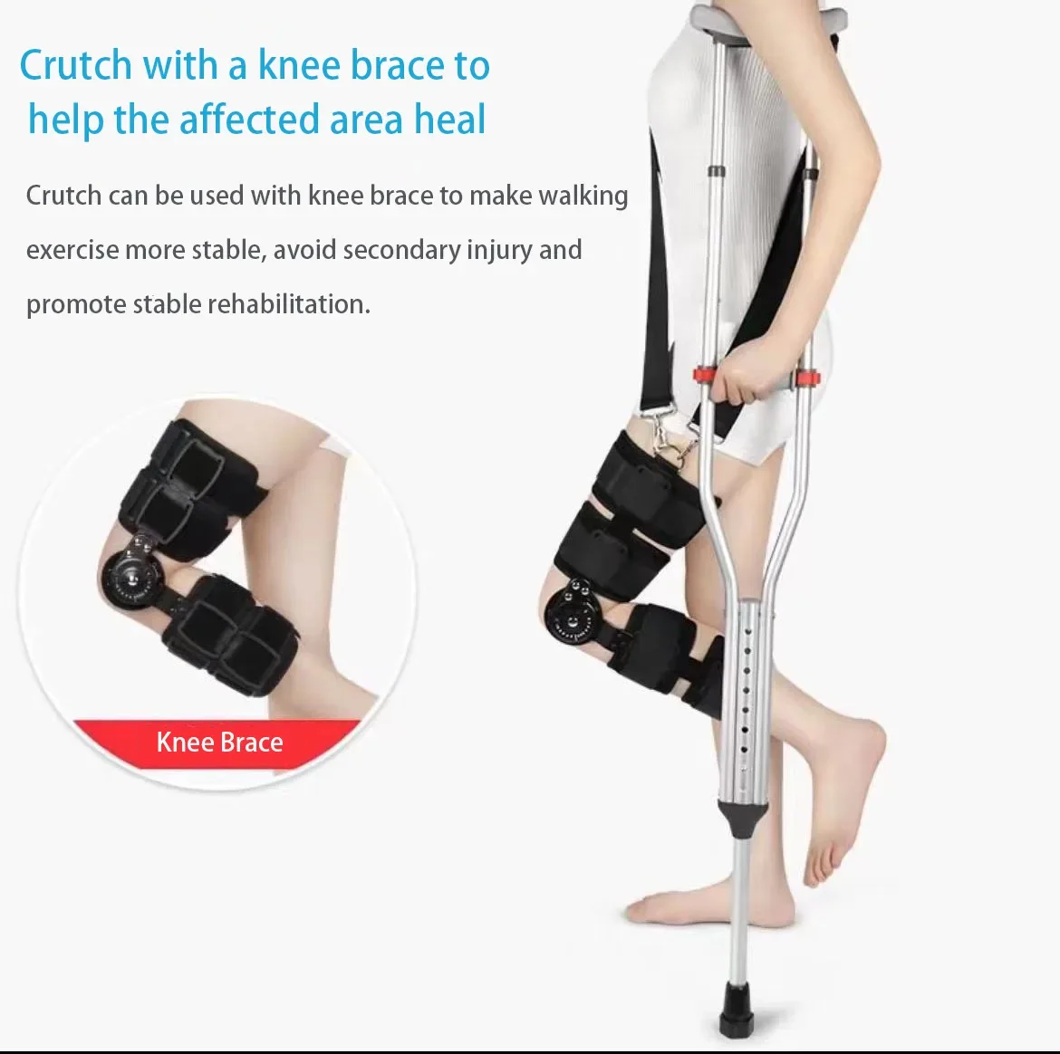 Professional Medical Orthopedic Leg Braces Adjustable Fracture Knee Support Thin Flexible Protective Device