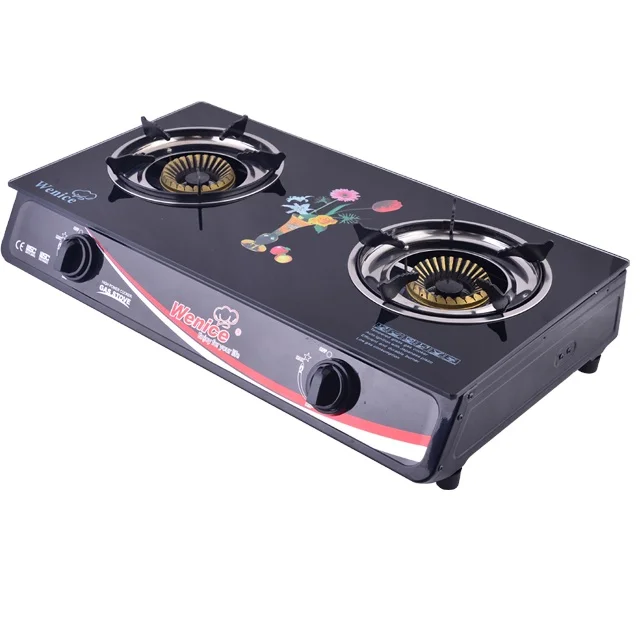 Tempered Glass Sante Patented Durable Gas Stove Using LPG/NG Kitchen Cooker with Manufacturer Factory Low Wholesale Price