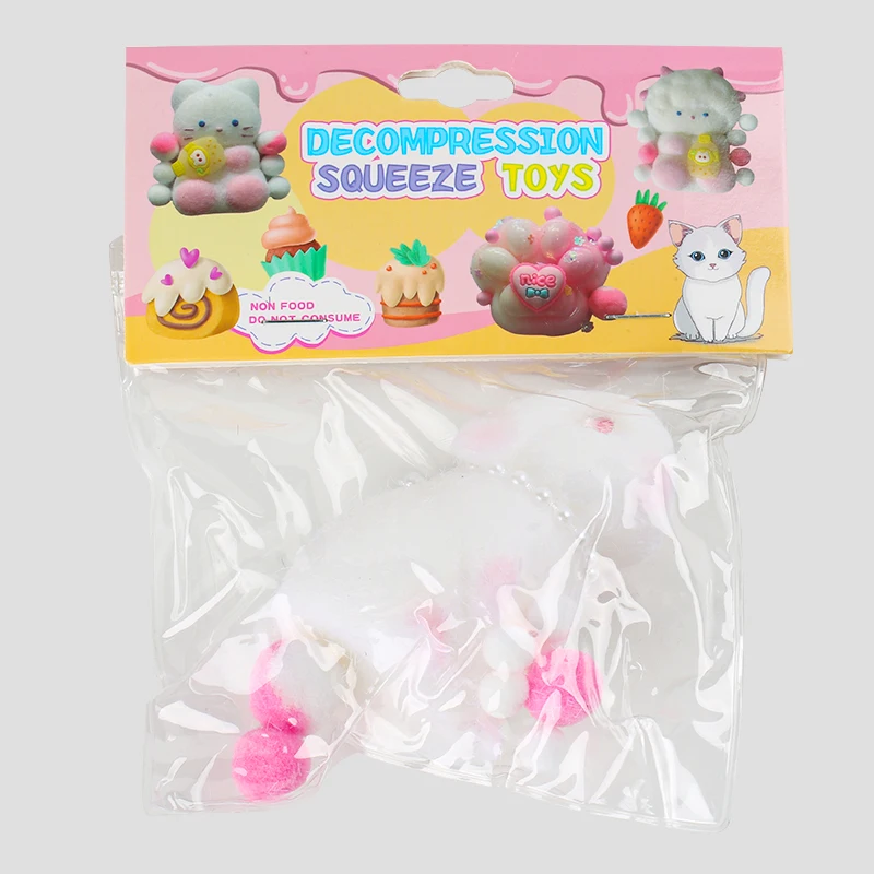 slime 2024 OEM Taba squishy toys cute mochi sweet bunny soft stuffed animal toys stress relief fidget toys for kids
