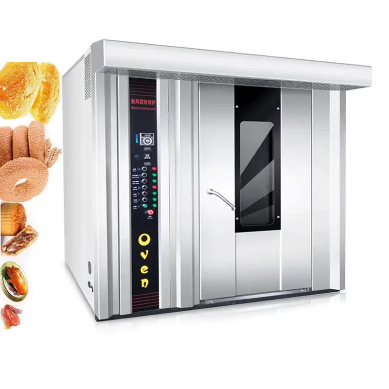 Commercial Bakery Equipment 16 Trays Hot Air Rotary Oven For Bread Maker Machine 32 Trays Electric/Gas Rotary Oven