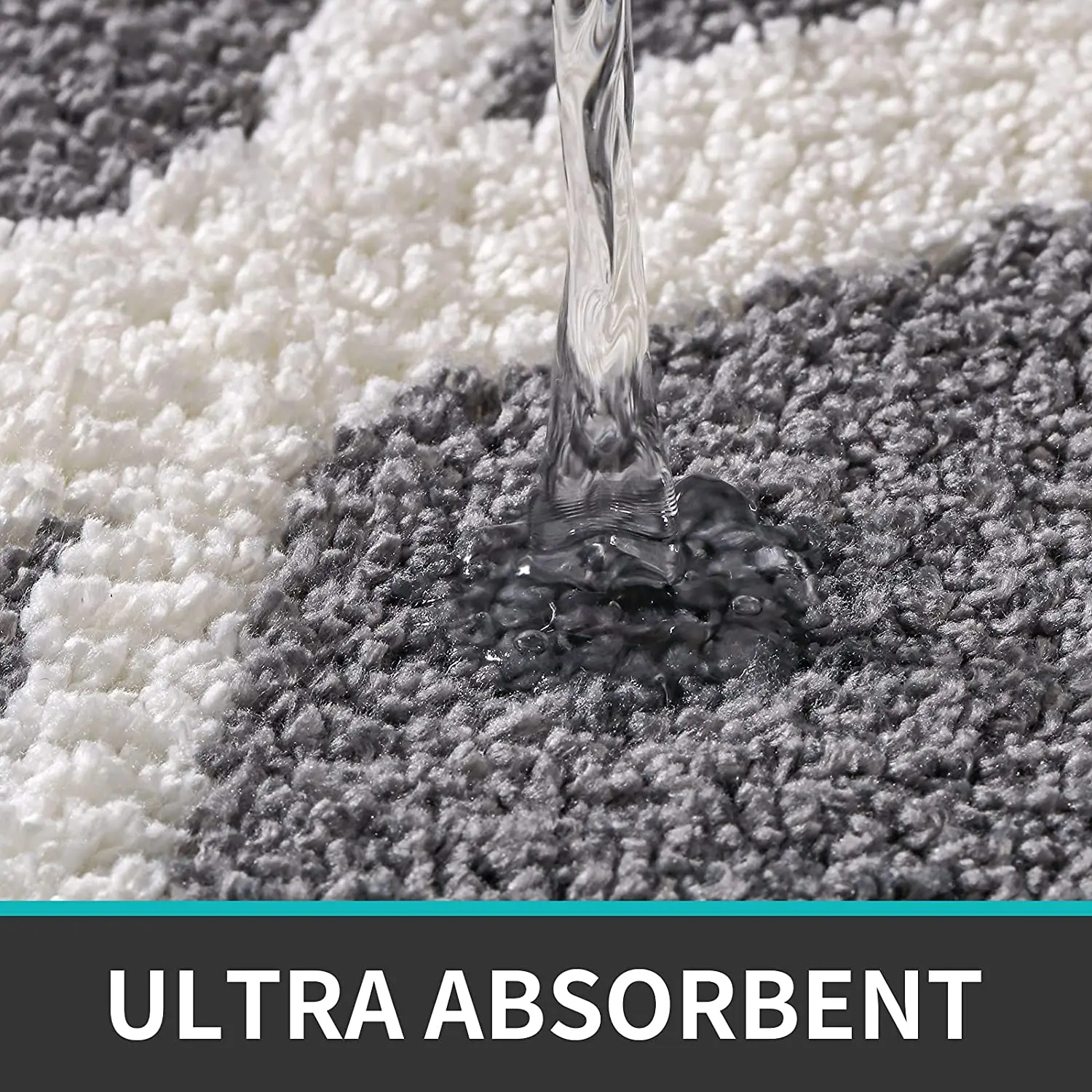 60*90cm Soft Non Slip Bathroom Mats Factory Wholesale Absorbent Microfiber Grey bathmat