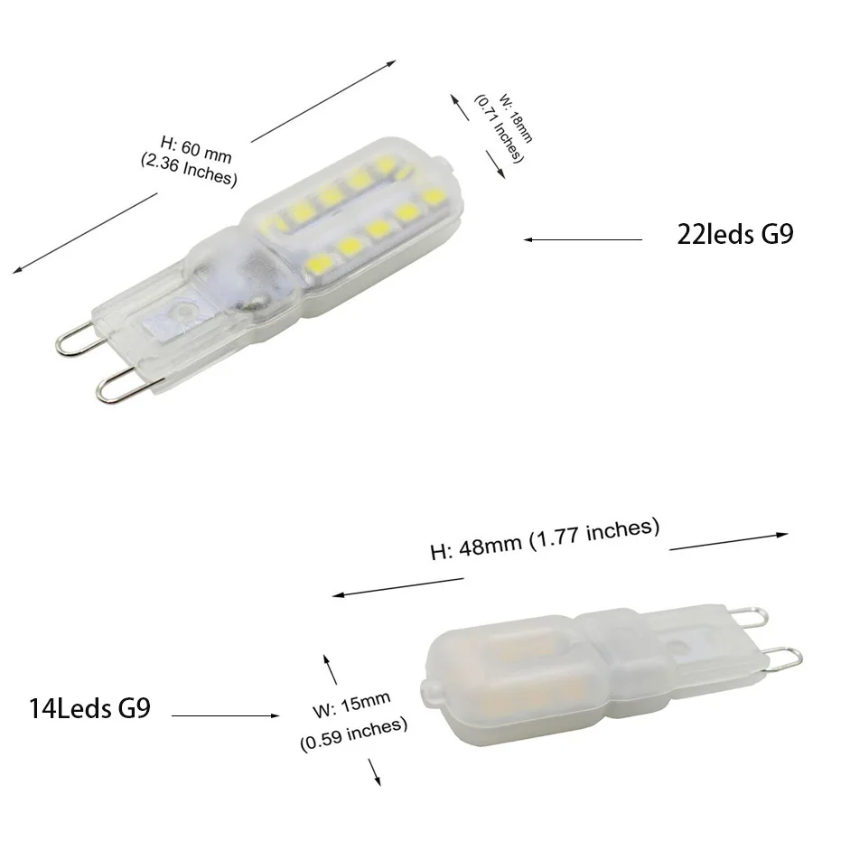 Светодиодная лампа G9 bombillas led 220V 110V светодиодная заменяемая кристальная старая