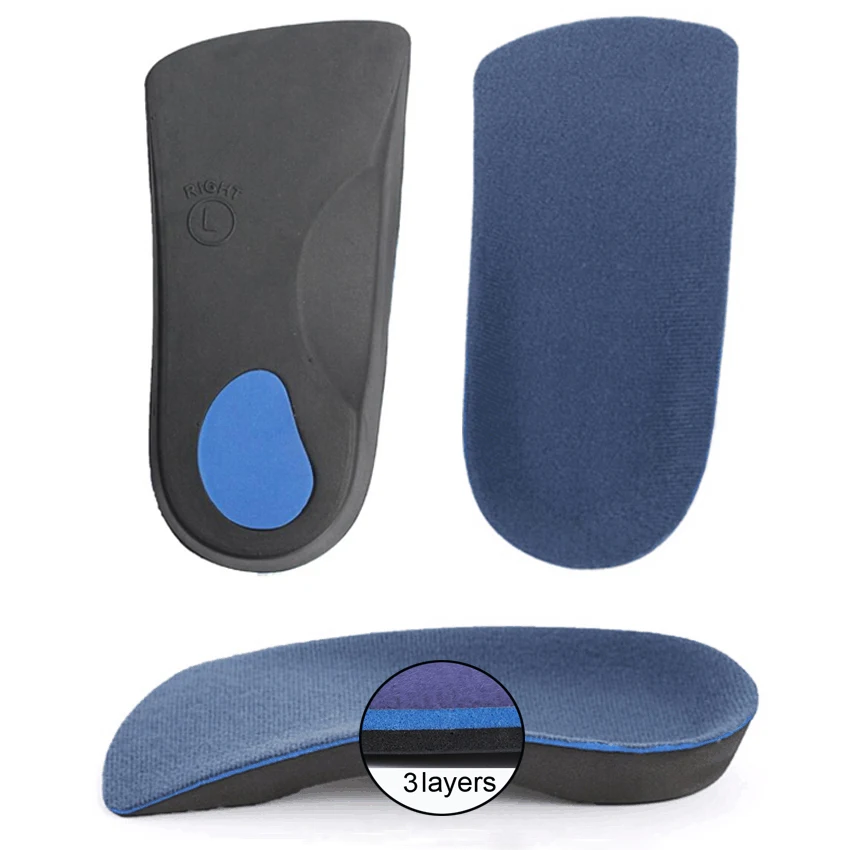 3/4 Length EVA Hard Plastic High Quality Arch Support All Sizes For Flat Feet Orthopedic Foot Shoe Insoles HA00807